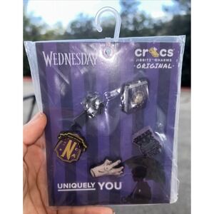 Crocs Jibbitz‎ Addams Family Wednesday 5 Pack NWT NEW